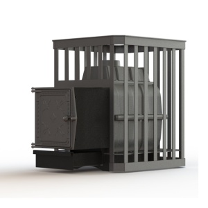 Печь-каменка  чугунная PAROVAR 24 СЕТКА КОВКА дверца 211 (14 - 24 м.куб) Печь-каменка  чугунная PAROVAR 24 СЕТКА КОВКА дверца 211 (14 - 24 м.куб)