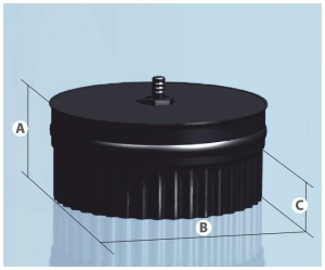 Крышка для тройника d = 200 мм с конденсатоотводом П  AGNI  ЭМАЛИРОВАННАЯ